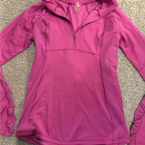 Athleta Pink Quarter-Zip Pullover